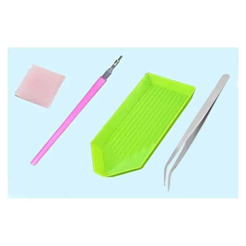 Set de broderie cu diamante, 15x20 cm, Hipopotam - LUDIRO