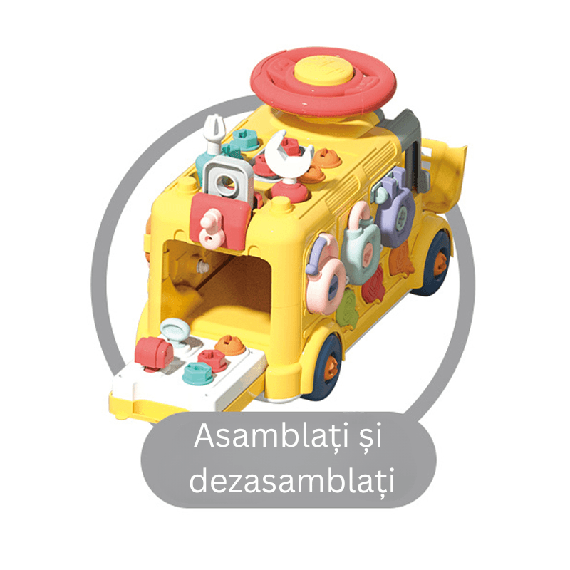 Autobuz Educativ Multifunctional Ludiro pentru Copii, 43 Accesorii si Activitati STEM - LUDIRO