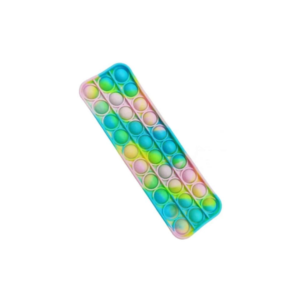 Jucarie Penar Pop It - Dreptunghi, 20x7 cm, Roz Verde Albastru - LUDIRO