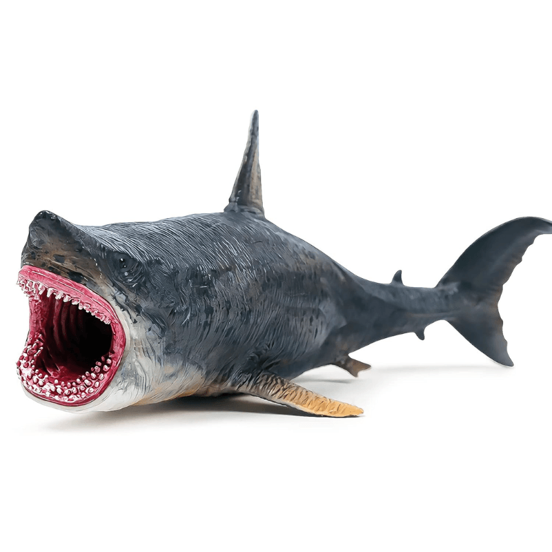 Figurina Rechin Megalodon Realista LUDIRO, Jucarie Educativa XXL pentru Copii, 25.5 cm - LUDIRO