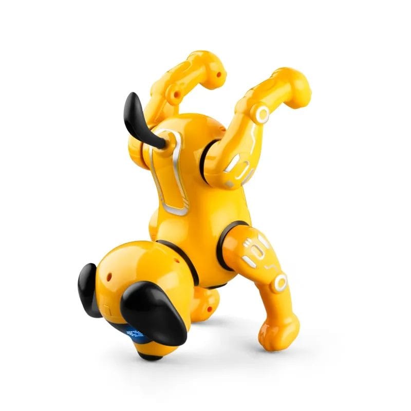 Catelus Robot Inteligent care Canta, Danseaza, Povesteste si Ajuta la Dezvoltarea Limbajului si Creativitatii, Cel mai Bun Prieten pentru Educatie si Distractie, + 3 Ani, Galben Negru - LUDIRO