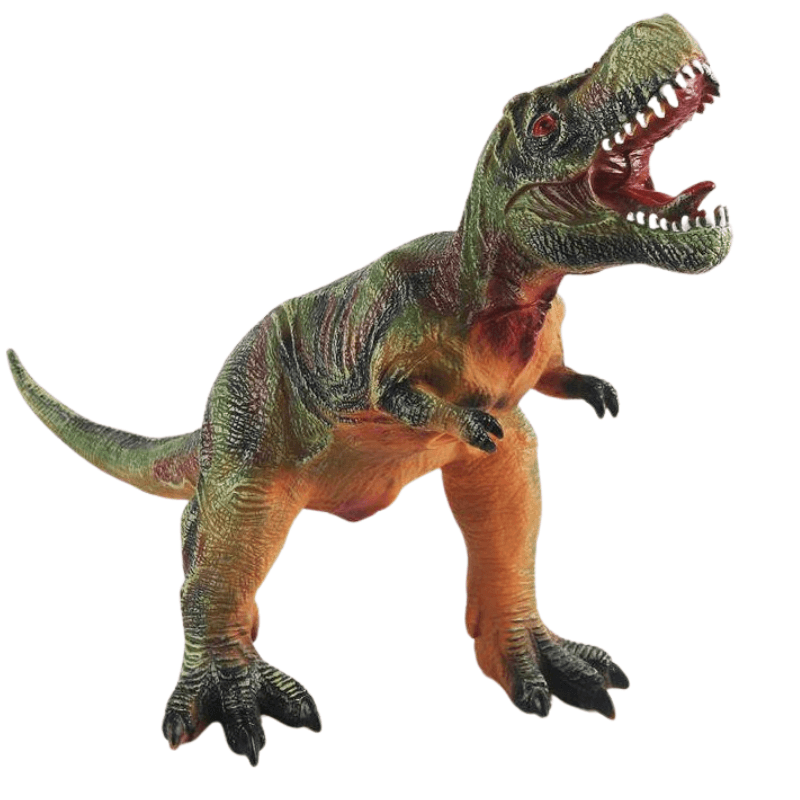 LUDIRO – Figurină T-Rex verde-maro, vedere completă pe fundal alb