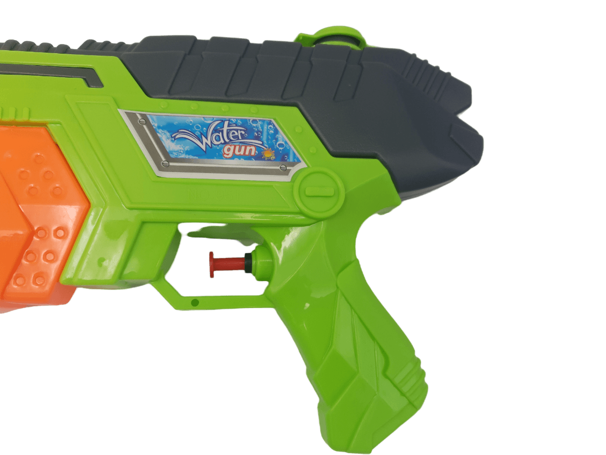 Pistol Jucarie cu Apa, cu Rezervor, Verde Portocaliu, 32x5x18 cm, + 3 Ani - LUDIRO