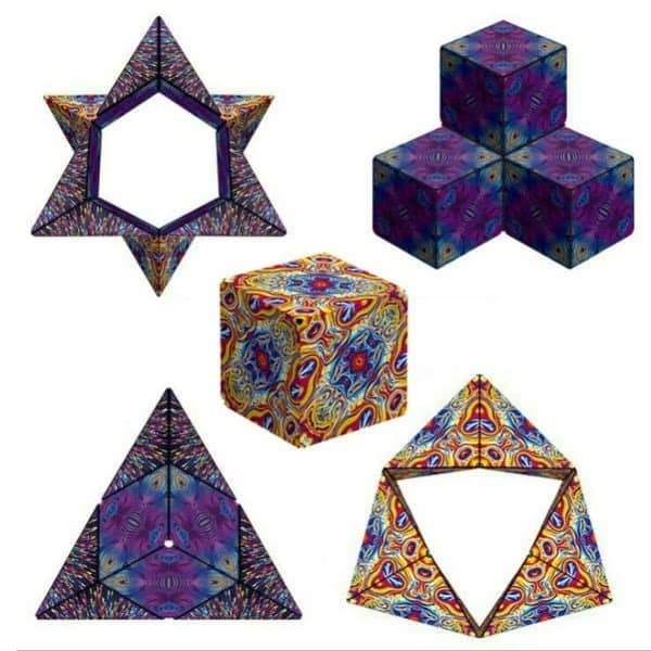 Pachet Creativitate & Logică pentru Copii – Set 80 Markere Profesionale + Set 208 Piese Pictură & Desen + Cubul Magic Puzzle 3D 72 Forme | +10 ANI - LUDIRO