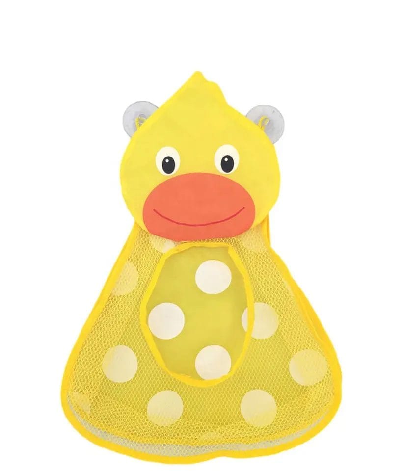 Resigilat - Sac pentru Jucarii de Baie sau Plaja, Ratusca, Sistem Prindere cu Ventuze, Material Textil, 40x32 Cm - LUDIRO