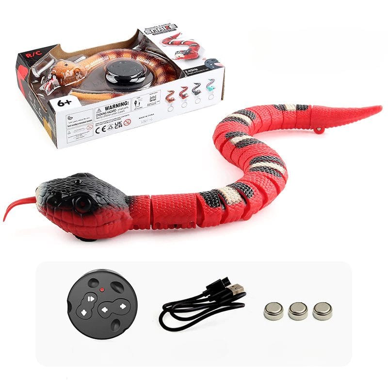 Jucarie Interactiva Sarpe RC, cu Incarcare USB, Miscare Realista in S, Senzatie Educativa si Distractiva pentru Animale de Companie, Perfect pentru Dezvoltarea Creativitatii si a Reflexelor, +6 Ani - LUDIRO