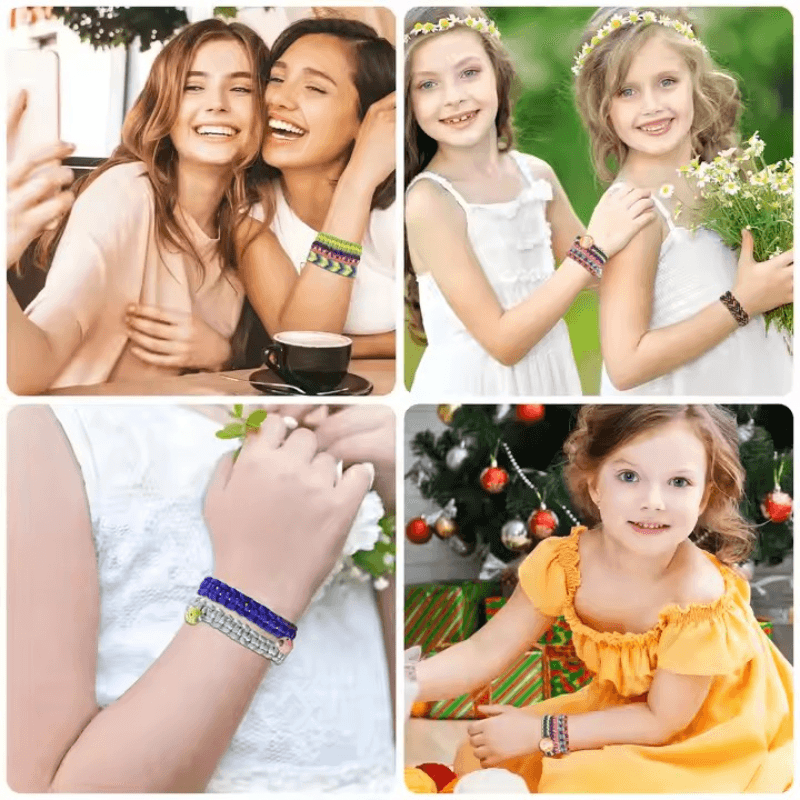 Set Creativ Bratarile Prieteniei 2 in 1 cu Razboi de Tesut, Margele, Fire si Accesorii Colorate, Ludiro, +6 Ani - LUDIRO