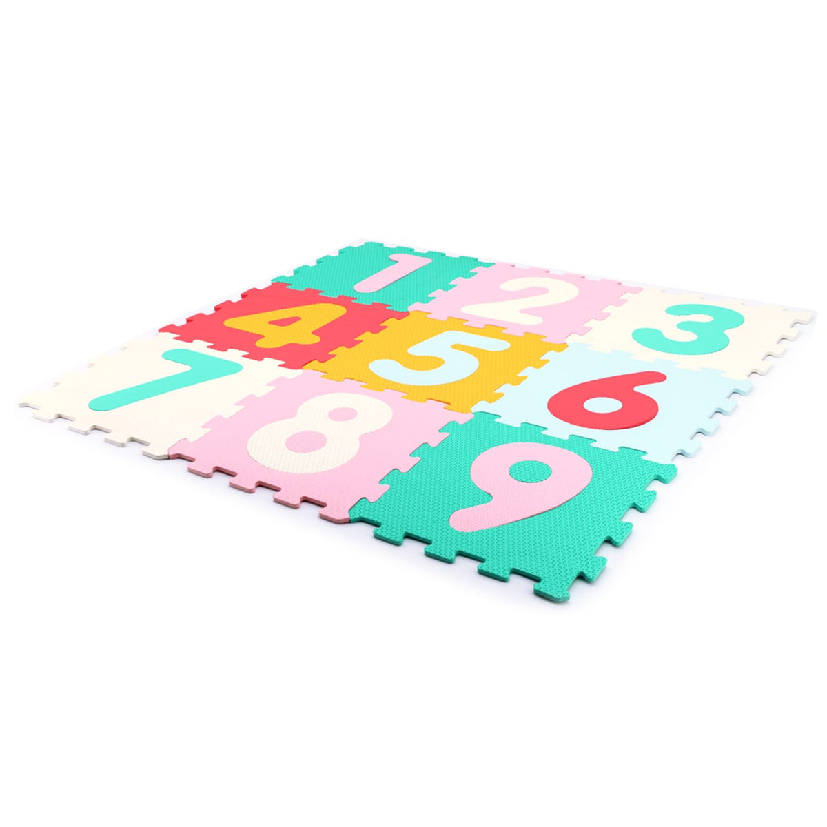 Resigilat - Covor Puzzle Copii cu Cifre Mix 9 Piese, Saltea Joaca din Spuma EVA, Antiderapanta - LUDIRO