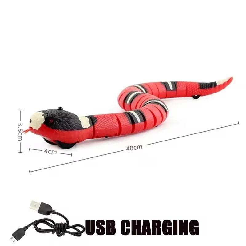 Jucarie Interactiva Sarpe RC, cu Incarcare USB, Miscare Realista in S, Senzatie Educativa si Distractiva pentru Animale de Companie, Perfect pentru Dezvoltarea Creativitatii si a Reflexelor, +6 Ani - LUDIRO