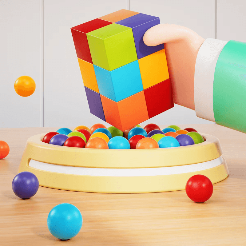 Set Cuburi Magnetice Educative 3D Ludiro, 96 Piese pentru Creativitate, Logica si Dezvoltare STEM - LUDIRO