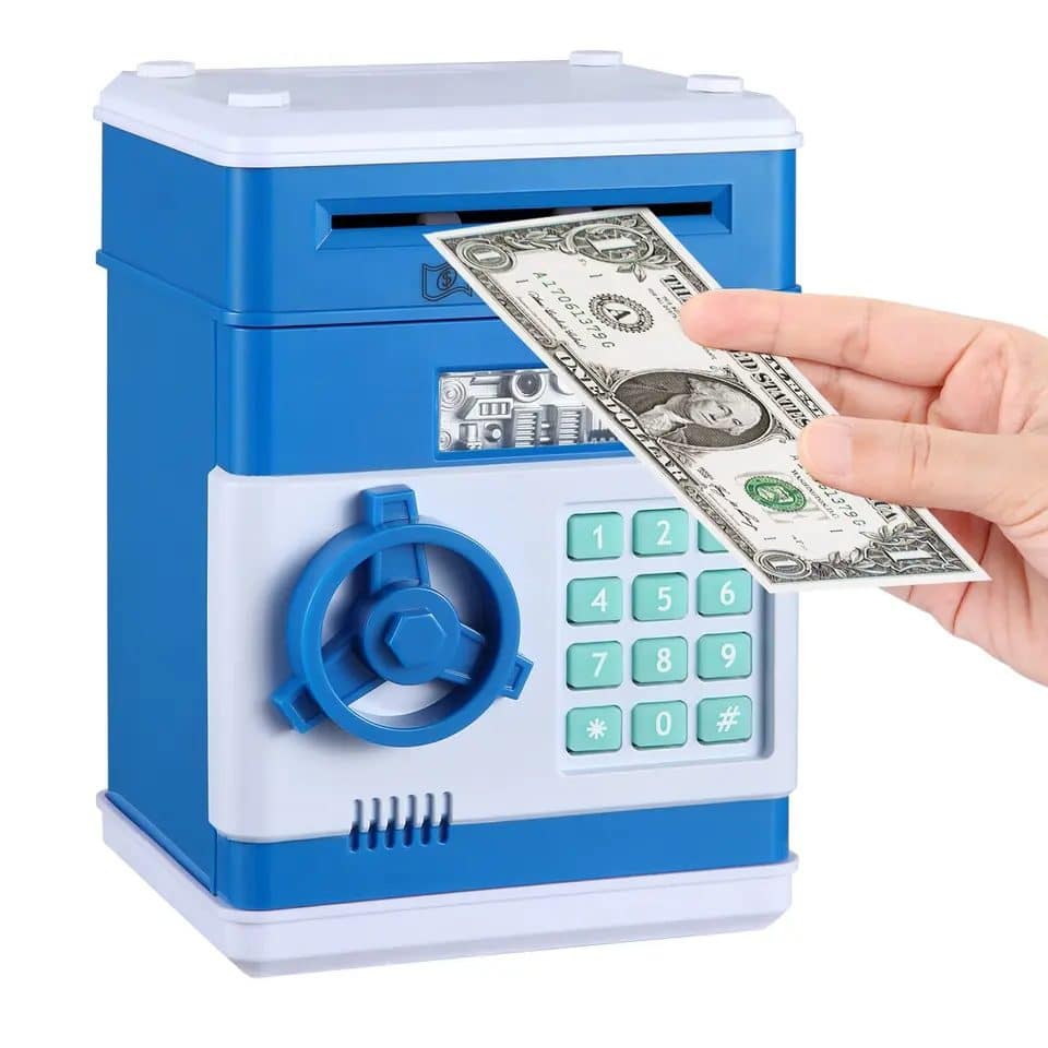 Pușculiță ATM LUDIRO cu Lumini și Sunete, Economisește Ușor, Albastru - LUDIRO