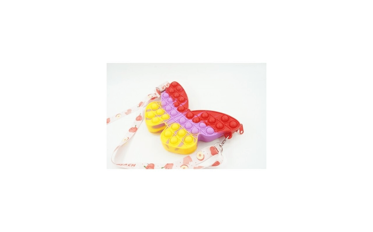 Jucarie Mini Geanta Pop It - Fluturas, Trei culori - LUDIRO