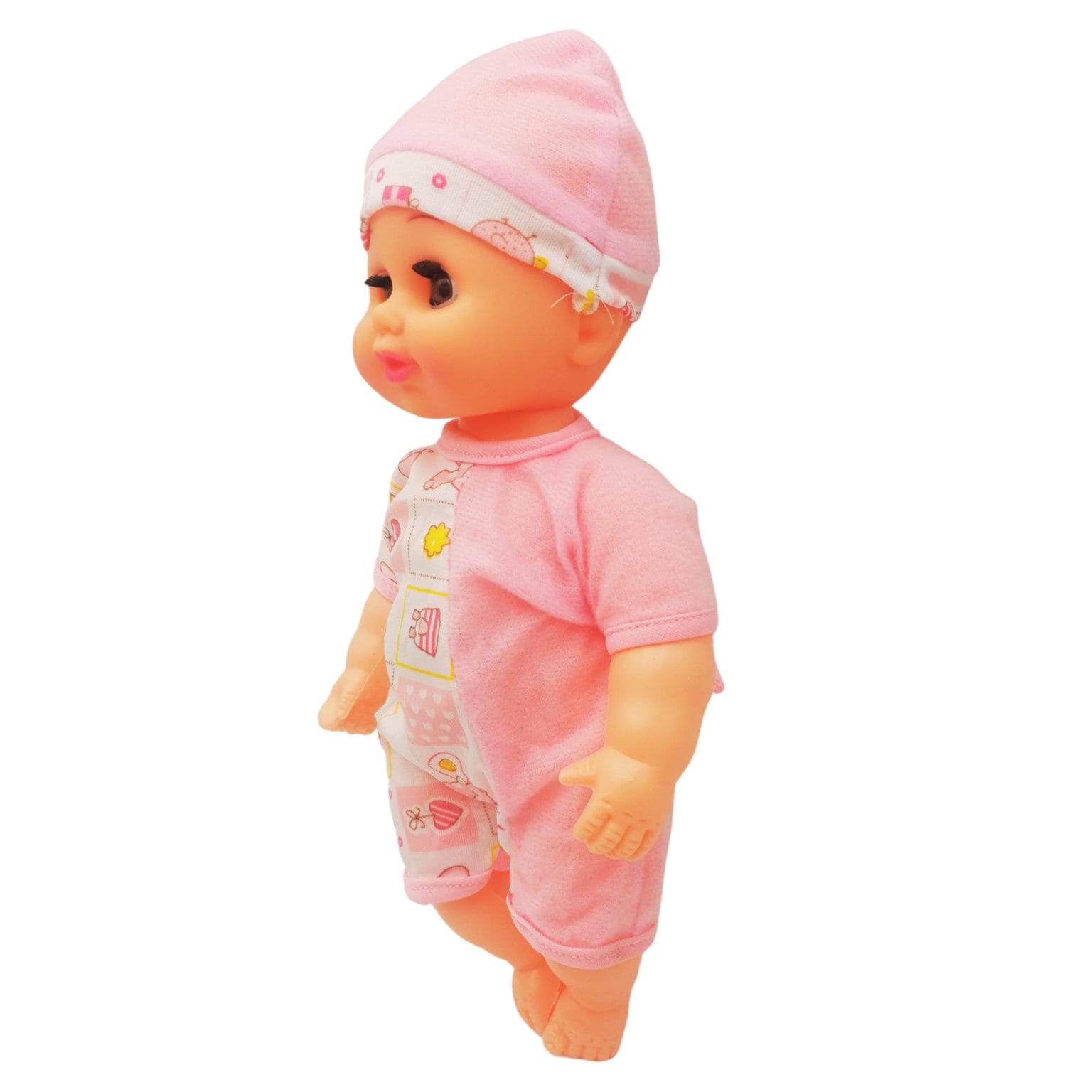 Papusa Bebelus, Cu Muzica, Brate si Picioare Mobile, 28x14x9 Cm, Roz, + 3 Ani - LUDIRO