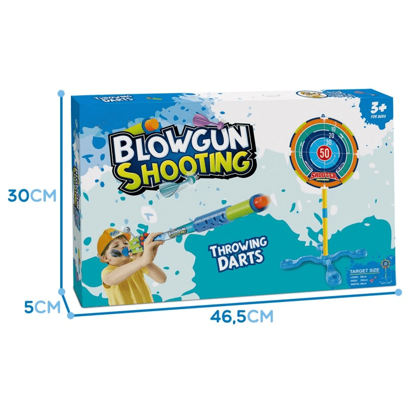 Dimensiunile ambalajului setului cu țintă și tub de suflat