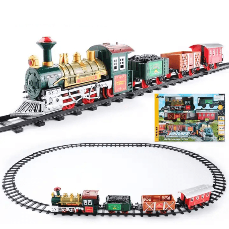 LUDIRO – Trenuleț electric cu locomotivă, trei vagoane și circuit oval