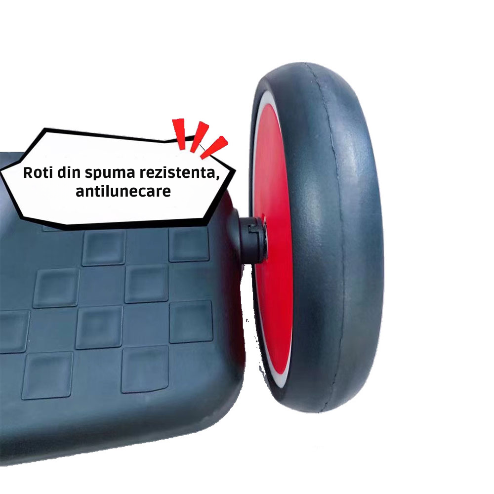 Tricicletă Pliabilă 2 în 1 pentru Copii 3-6 Ani – Cadru Oțel Carbon, Scaun Ajustabil, Pedale Detașabile, Roți din Spumă Antialunecare, Certificare EN 71, Roșu-Negru - LUDIRO