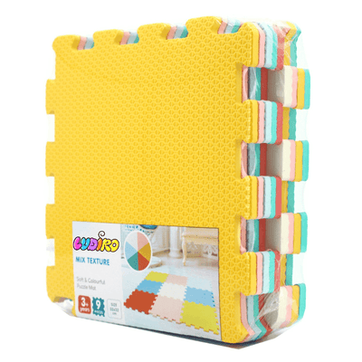 Covor Puzzle copii LUDIRO Mix 9 Piese, Saltea Joaca din Spuma EVA, Antiderapanta - LUDIRO