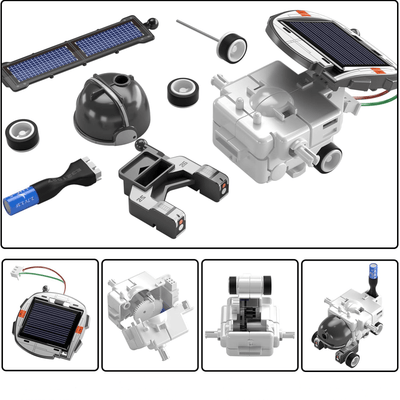 Kit Construcție Robot Solar 6 în 1, Jucărie STEM Spațială, Set Educativ cu Alimentare Solară și Baterii, Copii 8-12 Ani - LUDIRO