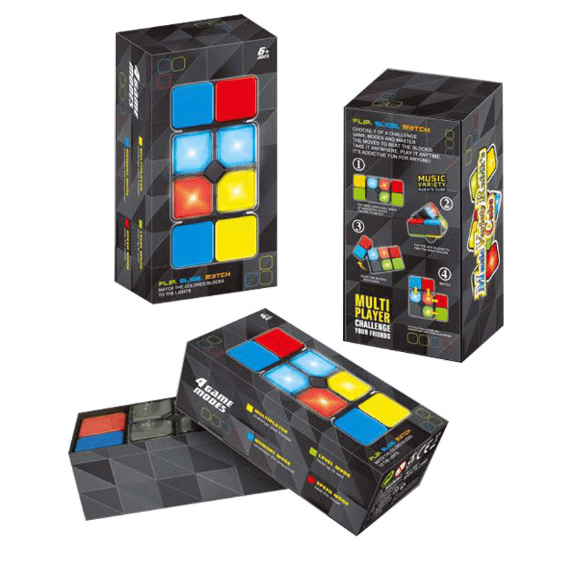 Joc Interactiv de Memorie cu Lumina si Rasucire Ludiro, Cub Electronic Portabil +6 Ani - LUDIRO