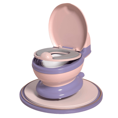 Olita pentru Copii Ergonomica cu Functie Educativa Ludiro, Design Realist, Ideala pentru Tranzitia la Toaleta, Roz Mov + 3 Ani - LUDIRO