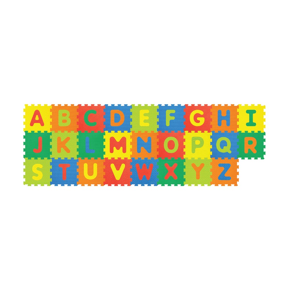Covor Puzzle copii LUDIRO cu Litere A-Z Detasabile, Spuma EVA Sigura, 26 Piese 32x32 cm - LUDIRO