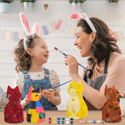 Lampa de Pictat in Forma de Pisica, Kit Creativ Complet pentru Copii, Activitate Educativa - LUDIRO