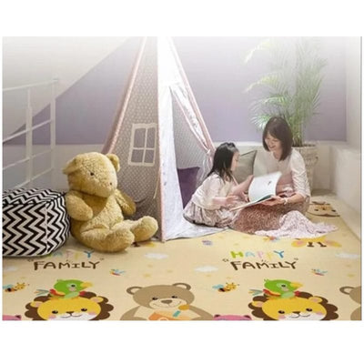 Covor Pliabil Educativ din Spuma pentru Copii, 180x150 cm, Grosime 1 cm, Termoizolant, Impermeabil, Multifunctional, Protectie si Confort, Cu Design Dublu Fata-Verso, + 1 An - LUDIRO