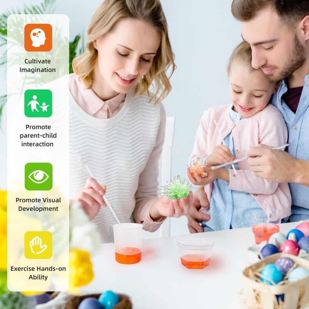 Joc Educativ STEM Kit Stiinta, Experimente cu Cristale, 2 Culori, + 6 Ani - LUDIRO