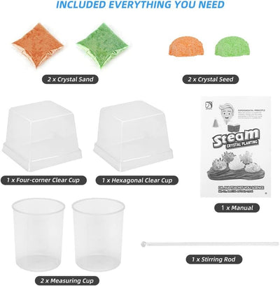 Joc Educativ STEM Kit Stiinta, Experimente cu Cristale, 2 Culori, + 6 Ani - LUDIRO
