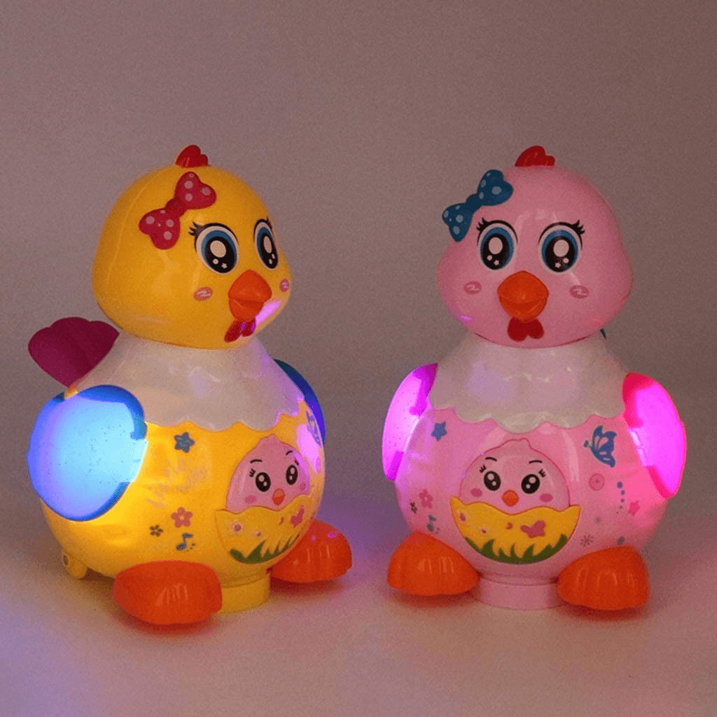 Jucărie interactivă Găină cu Ouă, Sunete și Lumini, 3 Ouă Incluse, 18x10 Cm, 3+ Ani - LUDIRO