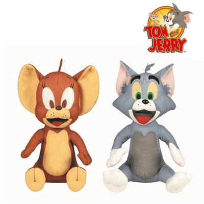 Set 2 Plusuri Tom si Jerry 20 Cm, Jucarii Moi, Sigure si Haioase pentru Copii si Colectionari - LUDIRO