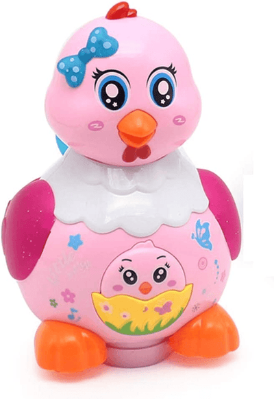 Jucărie interactivă Găină cu Ouă, Sunete și Lumini, 3 Ouă Incluse, 18x10 Cm, 3+ Ani - LUDIRO