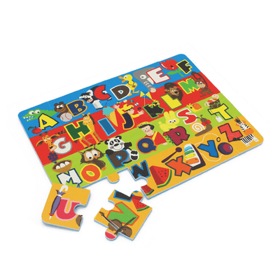 Covor Puzzle LUDIRO, Spuma EVA, Alfabet colorat A-Z cu 24 de Piese, Joc de Invatare Sigur - LUDIRO