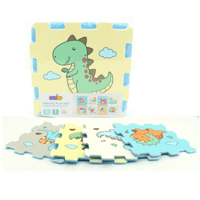Covor Puzzle copii LUDIRO, 8 Piese cu Dinozauri 30x30 Cm, Saltea Joaca din Spuma EVA Antiderapanta - LUDIRO
