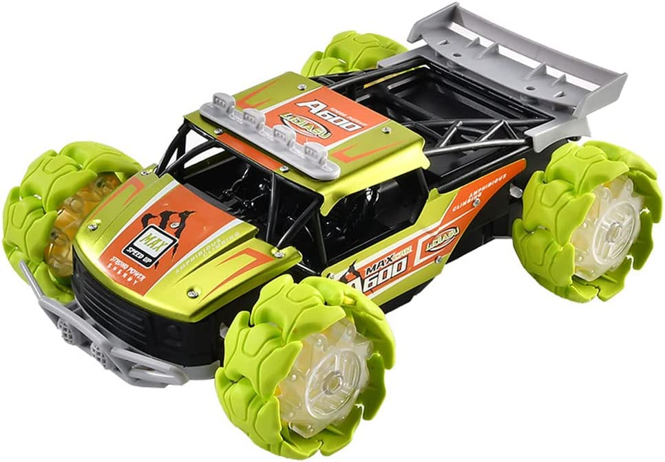 Masinuta de Teren de Mare Viteza cu Telecomanda, Metal, 1:12, RC 2.4 Ghz, 4x4, Lumini, Muzica, Acumulator, Incarcare USB, Autonomie 40 Minute, 29x19.3x10.5 cm, Verde, + 6 Ani - LUDIRO