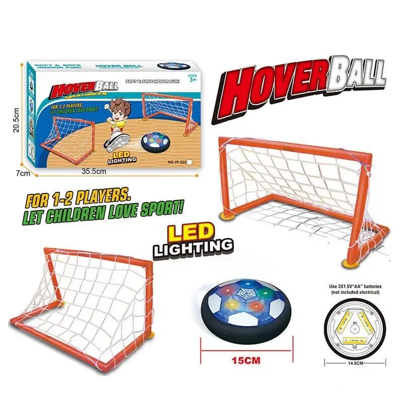 Set de Joaca, Porti de Fotbal si Minge Care Planeaza, Muzica si Lumini Led, + 3 Ani - LUDIRO