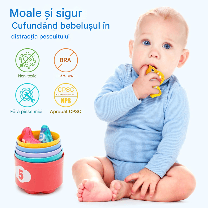 Set Pescuit Educativ cu 22 accesorii, Invatare prin Joaca, Culori, Forme, Numere, Litere - LUDIRO