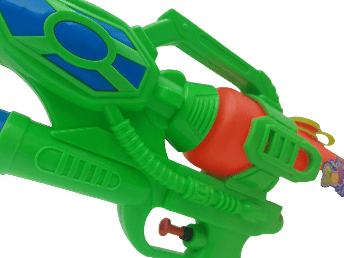Pistol Jucarie cu Apa, cu Rezervor XXL, Verde Albastru, 35x6x17 cm, + 3 Ani - LUDIRO