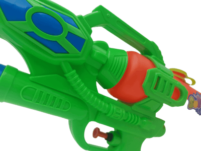 Pistol Jucarie cu Apa, cu Rezervor XXL, Verde Albastru, 35x6x17 cm, + 3 Ani - LUDIRO