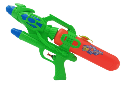 Pistol Jucarie cu Apa, cu Rezervor XXL, Verde Albastru, 35x6x17 cm, + 3 Ani - LUDIRO