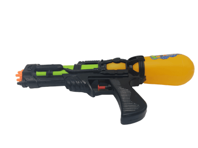 Pistol Jucarie cu Apa, cu Rezervor, Negru Galben, 35x6x17 cm, + 3 Ani - LUDIRO