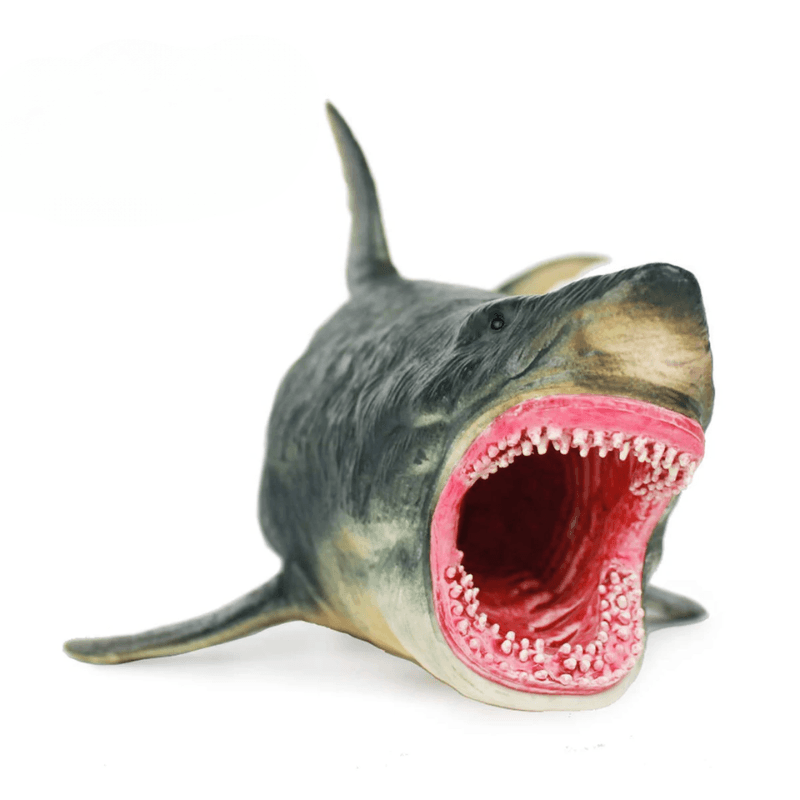 Figurina Rechin Megalodon Realista LUDIRO, Jucarie Educativa XXL pentru Copii, 25.5 cm - LUDIRO