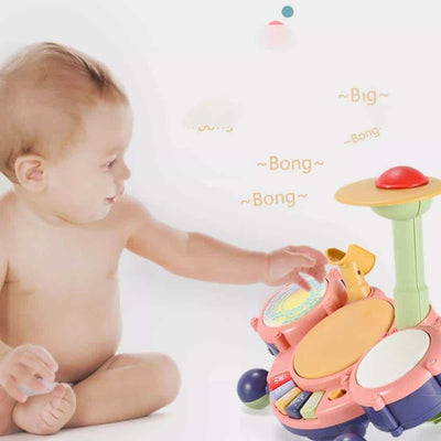 Set Tobe Interactive Bebelusi, Microfon Incorporat, Volum Ajustabil, Functie Pian, Roz, 32x28x20 Cm, +18 Luni - LUDIRO