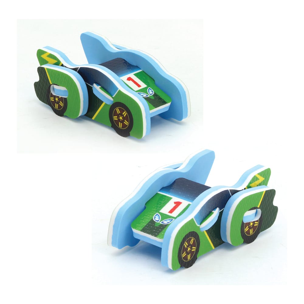 Covor Puzzle din Spuma EVA pentru Copii Ludiro, Set 9 Piese Educationale cu Circuit de Curse, Masinuta 3D - LUDIRO