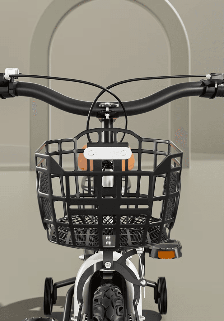 Bicicleta pentru Copii Ludiro 16 Inch, Diametru Roti 40 Cm, cu Frane Fata-Spate, Roti Ajutatoare, Cauciucuri Anti-Alunecare si Cadru din Otel, Cos Metalic, Ideala pentru Copii de 4-7 Ani, Turcoaz - LUDIRO