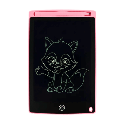 Tableta LCD pentru Scris si Desenat, Diagonala 12 Inch, Scris Multicolor, Functie Blocare Ecran, Impermeabila, Colturi Rotunjite, 28.6x19x0.5 Cm, Roz, + 3 Ani - LUDIRO