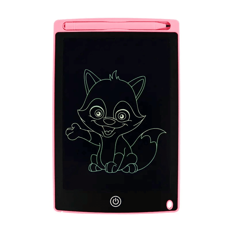 Tableta LCD pentru Scris si Desenat, Diagonala 12 Inch, Scris Multicolor, Functie Blocare Ecran, Impermeabila, Colturi Rotunjite, 28.6x19x0.5 Cm, Roz, + 3 Ani - LUDIRO