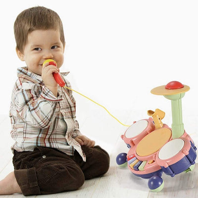 Set Tobe Interactive Bebelusi, Microfon Incorporat, Volum Ajustabil, Functie Pian, Roz, 32x28x20 Cm, +18 Luni - LUDIRO