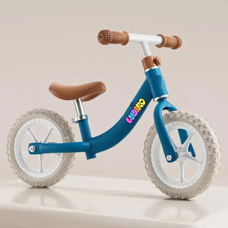 Bicicleta de Echilibru fara Pedale LUDIRO pentru Copii intre 2-5 Ani, Cu Sa si Ghidon Reglabile pe Inaltime, Roti din Polimer EVA Antisoc, Cadru Metalic, Albastru - LUDIRO