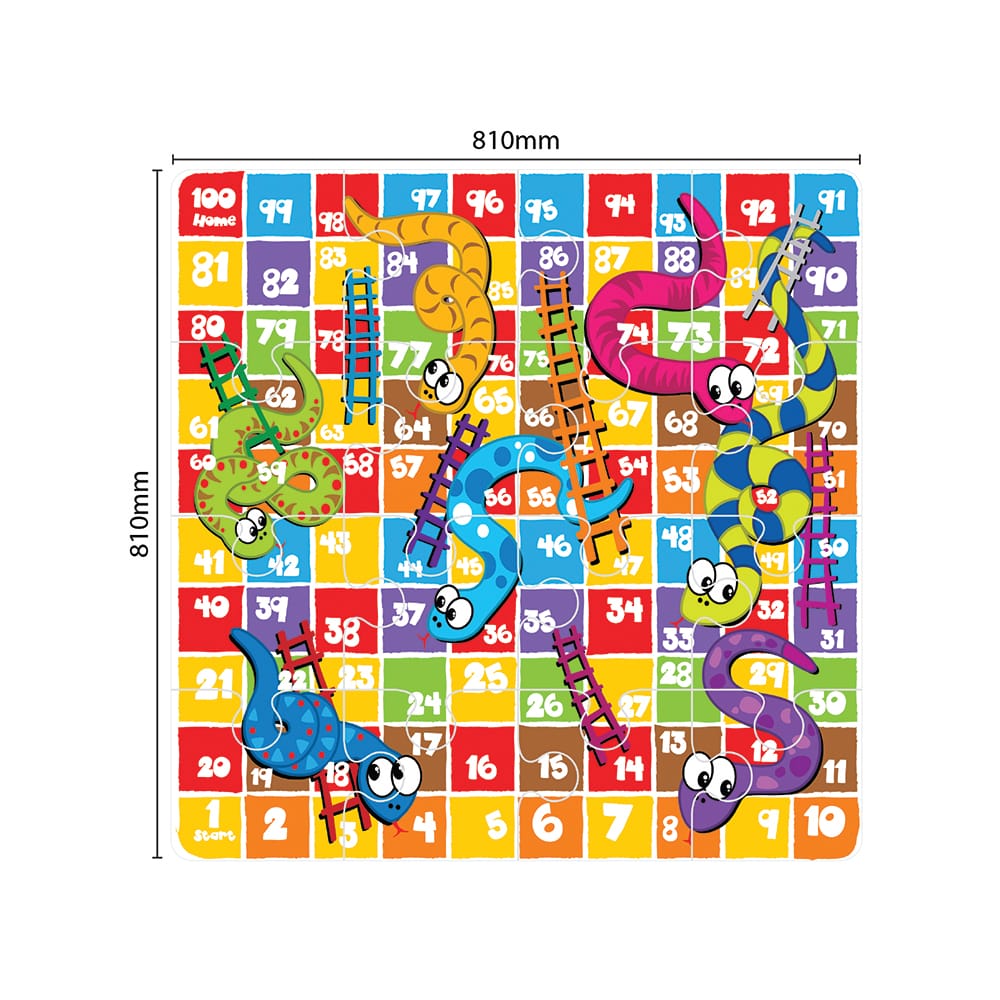 Joc Educativ Ludiro Serpi si Scari din Spuma EVA, 24 Piese Puzzle - LUDIRO